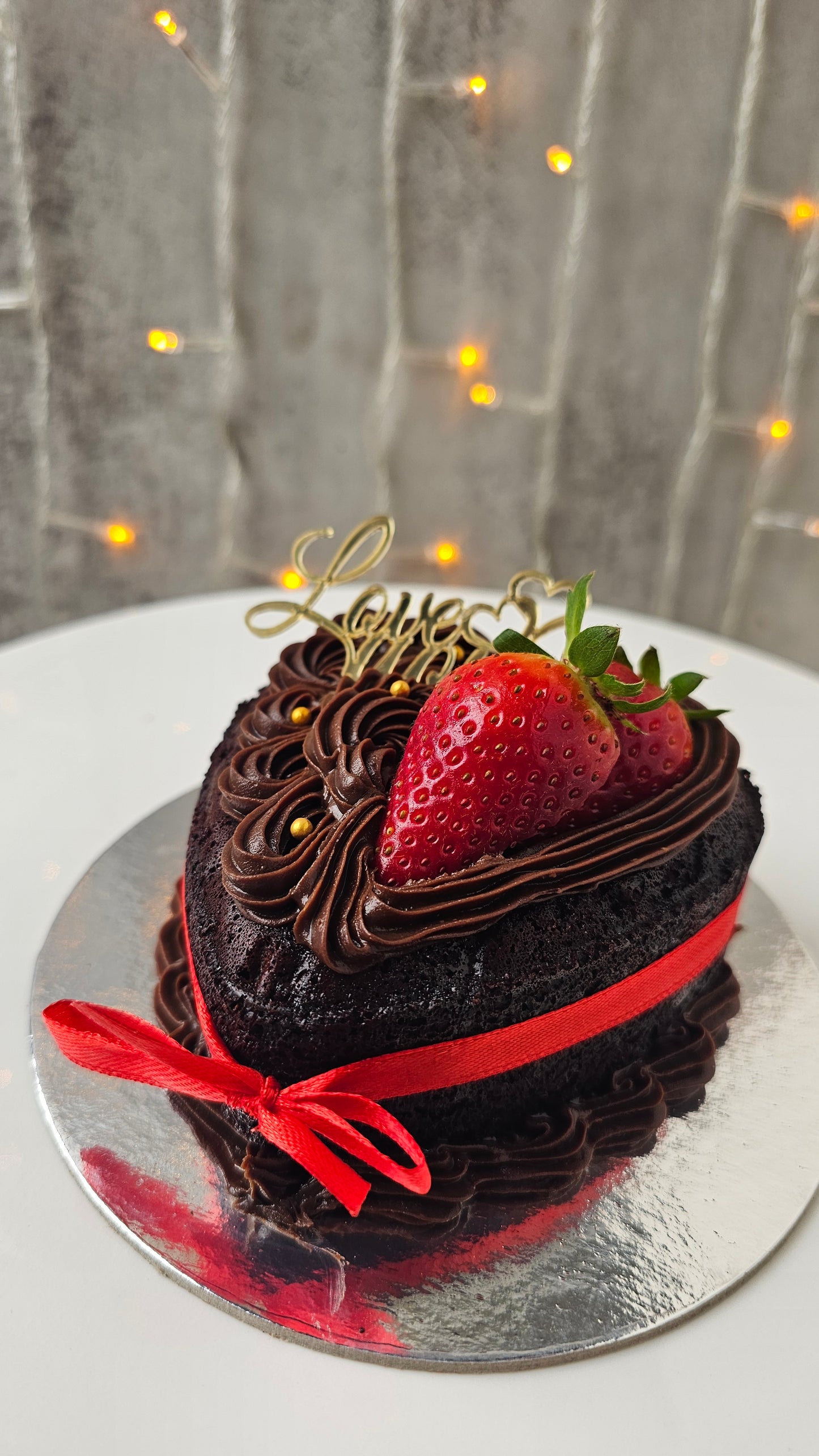 Brownie Heart Cake